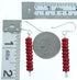 Southwest Coral Sterling Silver Bead Hook Dangle Earrings RX115174